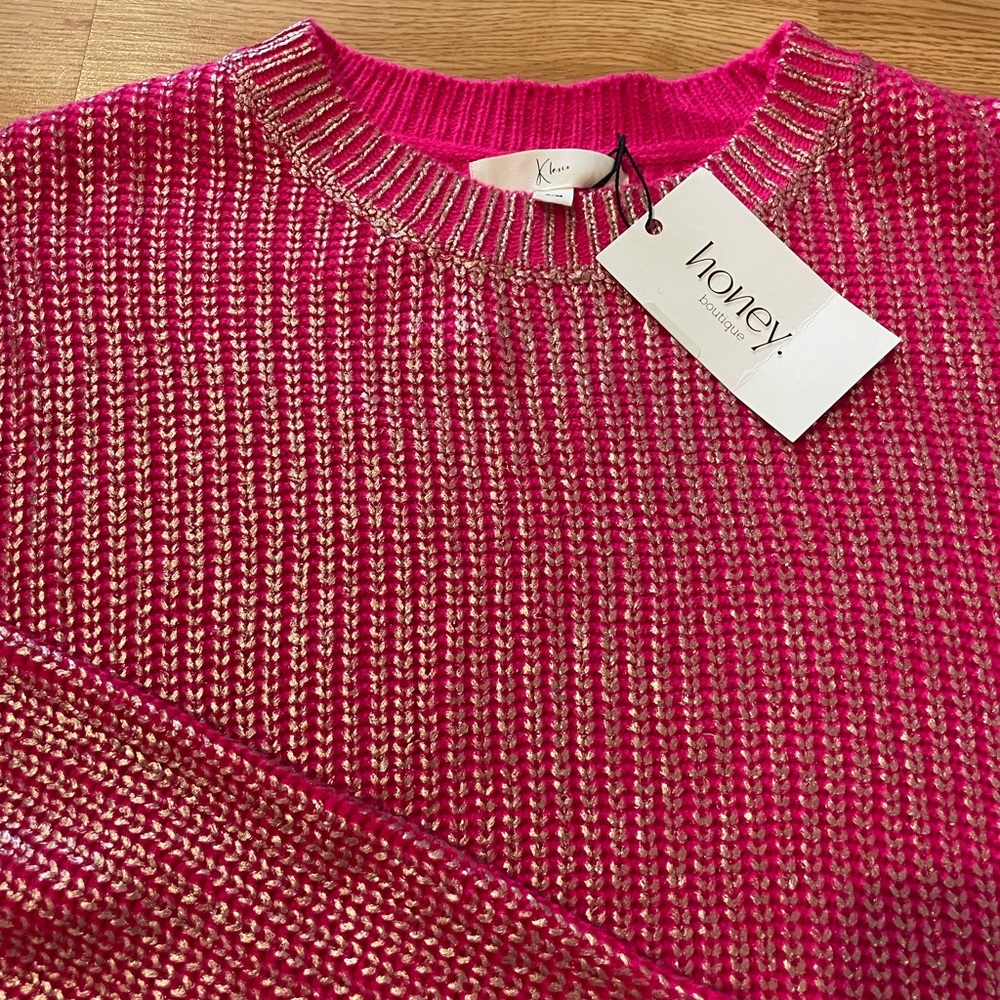 Honey Pink Knit Sweater